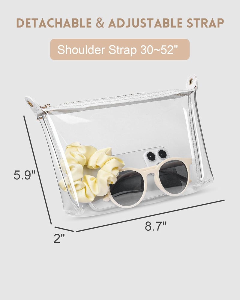 FANGSUN Clear Purse for Women, Clear Crossbody Bag Stadium Approved, Small Transparent Handbag for Concert Event Festival - Image 3